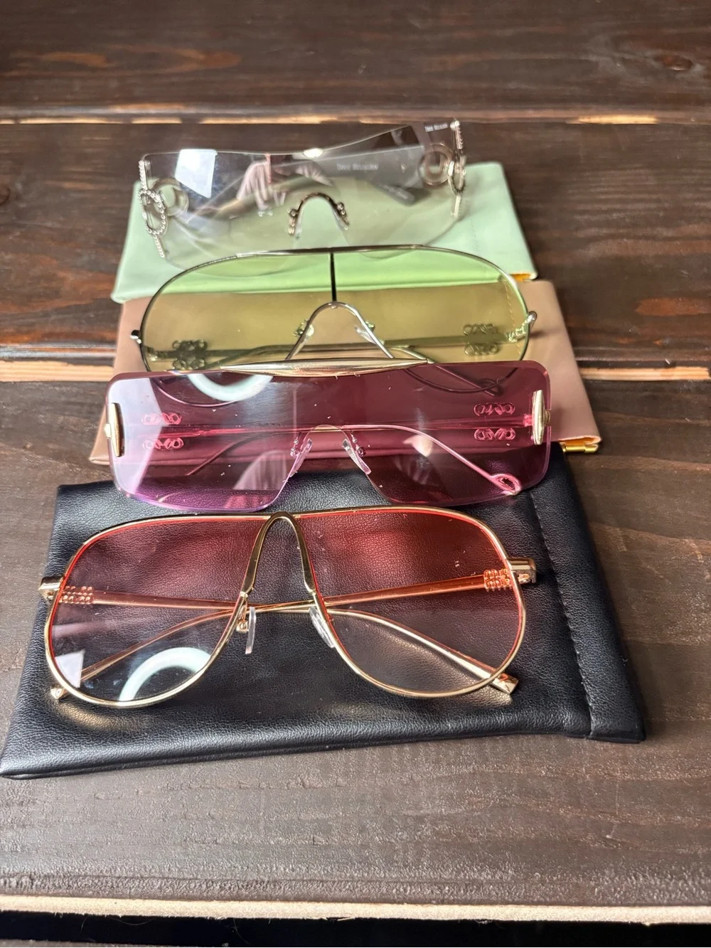 Women's Gradient Aviator Sunglasses - Pink Lenses